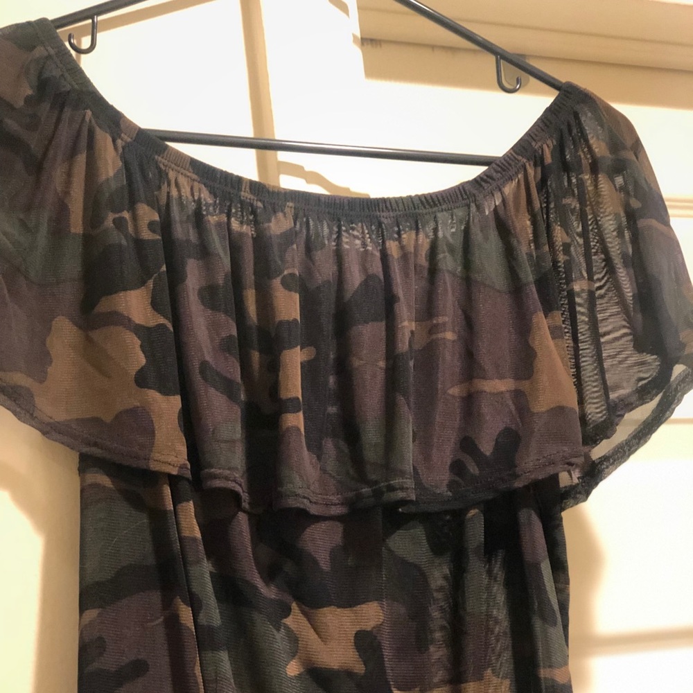 Gorgeous sexy Chiffons Camouflage bodysuit